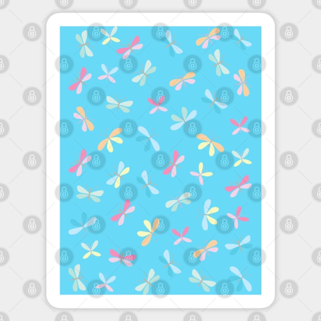 Dragonflies and Butterflies Sticker by mkbl